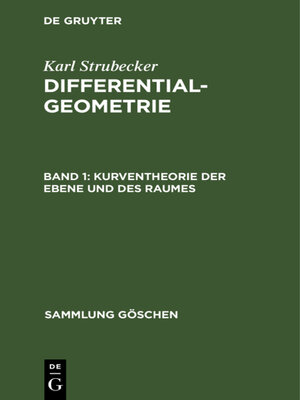 cover image of Kurventheorie der Ebene und des Raumes